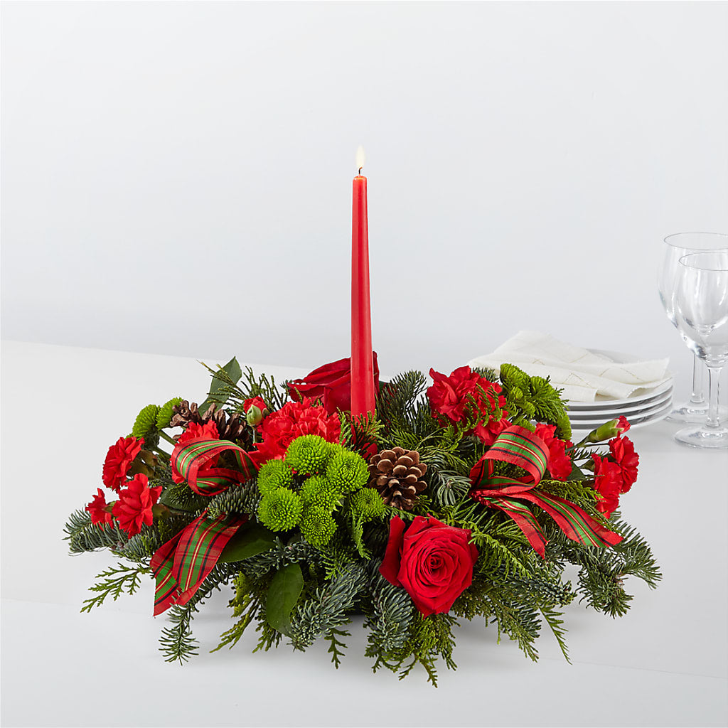 By the Candlelight Centerpiece – CINDY'S FLOWERS AND GIFTS, Colonia NJ