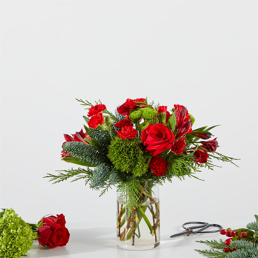 Merry Moment Bouquet – A Florist Original – CINDY'S FLOWERS AND GIFTS, Colonia NJ