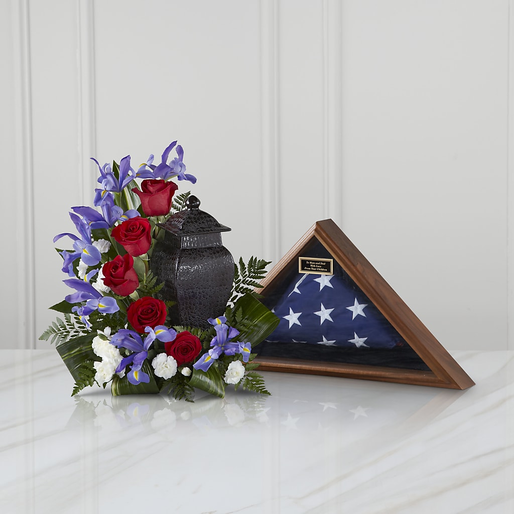 Patriotic Tribute Arrangement – CINDY'S FLOWERS AND GIFTS, Colonia NJ