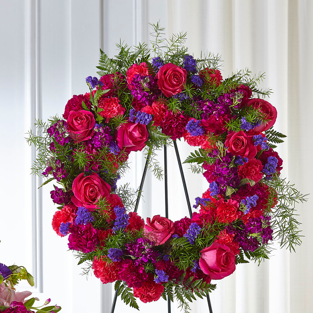 Calming Colors Wreath – CINDY'S FLOWERS AND GIFTS, Colonia NJ