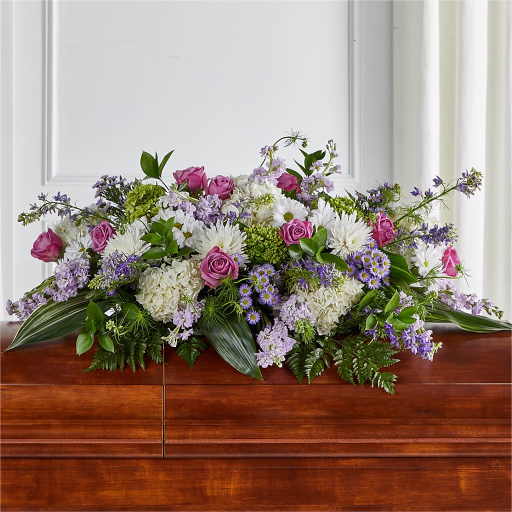 Meadows of Serenity Casket Spray – CINDY'S FLOWERS AND GIFTS, Colonia NJ