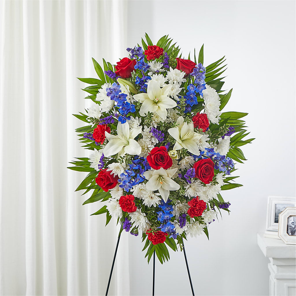 Cherished Service Standing Spray – CINDY'S FLOWERS AND GIFTS, Colonia NJ
