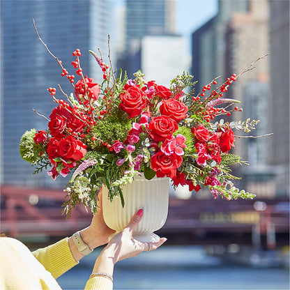 Big Red Bow Bouquet – CINDY'S FLOWERS AND GIFTS, Colonia NJ