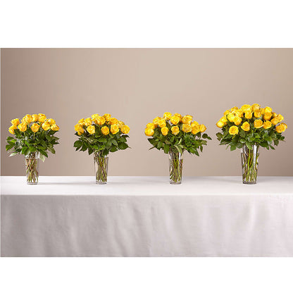 Long Stem Yellow Rose Bouquet – CINDY'S FLOWERS AND GIFTS, Colonia NJ