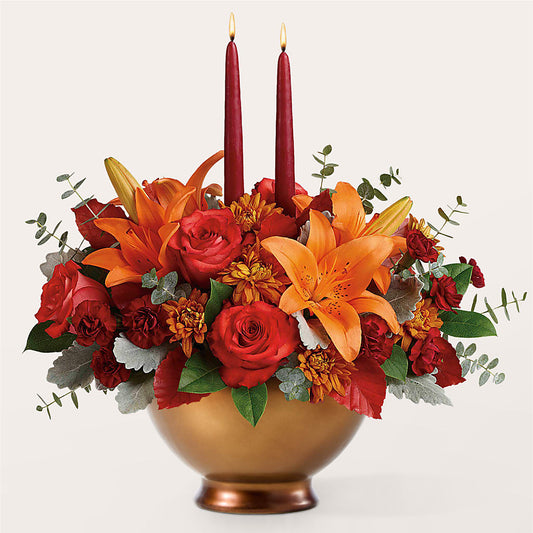 Fruits of Fall Centerpiece – CINDY'S FLOWERS AND GIFTS, Colonia NJ