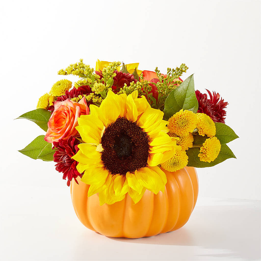 Golden Gourd Pumpkin Bouquet – CINDY'S FLOWERS AND GIFTS, Colonia NJ
