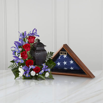 Patriotic Tribute Arrangement – CINDY'S FLOWERS AND GIFTS, Colonia NJ