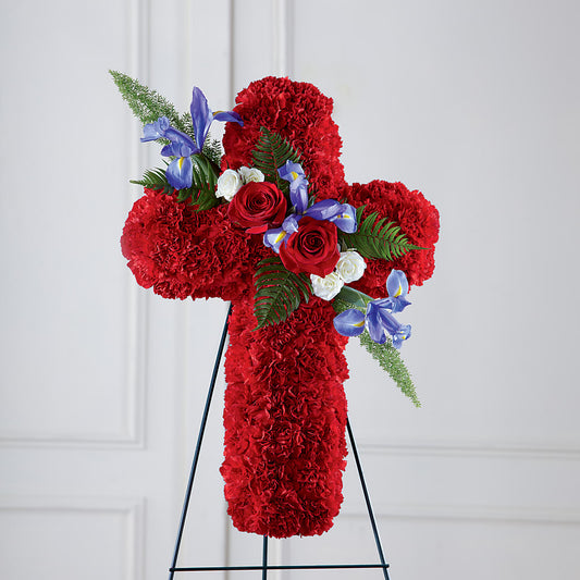 Faithful Hero Floral Cross – CINDY'S FLOWERS AND GIFTS, Colonia NJ