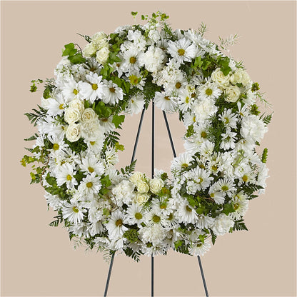 Faithful Wishes Wreath – CINDY'S FLOWERS AND GIFTS, Colonia NJ