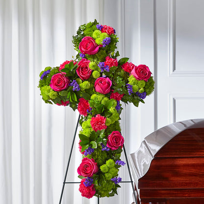 Tribute Rose Floral Cross – CINDY'S FLOWERS AND GIFTS, Colonia NJ